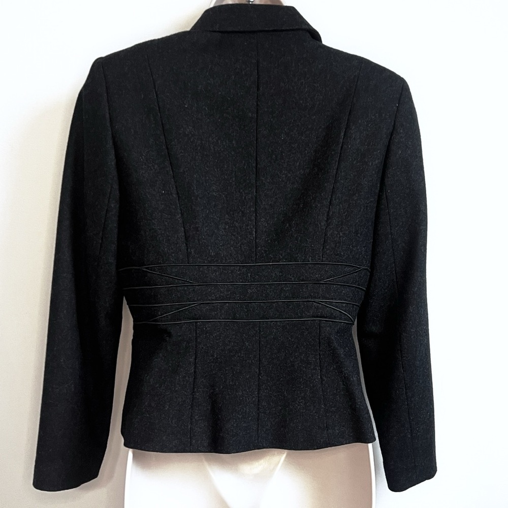 NEW Harve Benard Women’s Wool Blazer Jacket Charcoal Gray Size 4 Petite - Picture 2 of 9